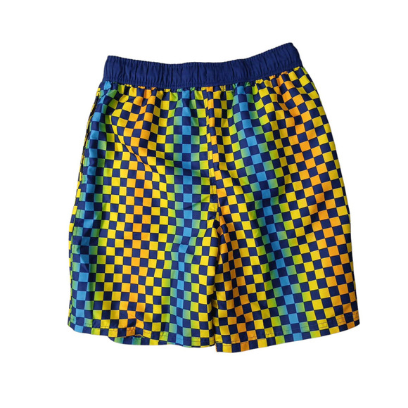 Barracuda Bay Swim Trunks Men Sz XL Colorful Art Deco Checkered Psychedelic Surf - Picture 5 of 13